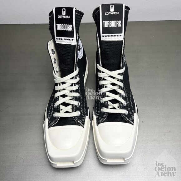 Rick Owens x Converse DRKSHDW Turbodrk Chuck 70 High 'Black' OG 172344C - Picture 4 of 13